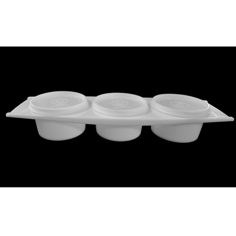 Vintage Tupperware Triple Condiment Caddy Server 732 with Lids
